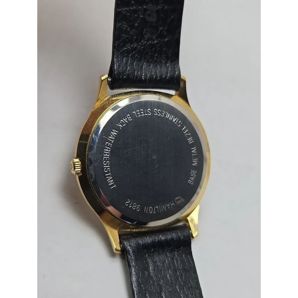 Hamilton 9812 NTEU Presidents Circle Swiss Quartz Date Watch New Battery Vintage
